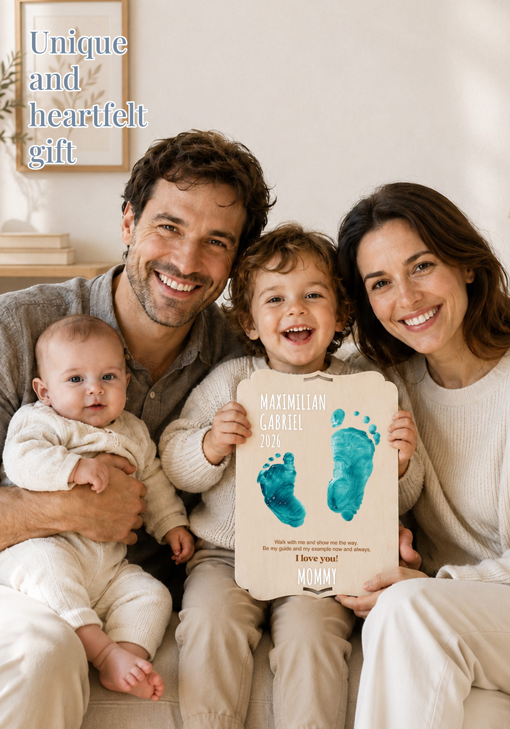 Baby footprints "Walk with me" - Image 3