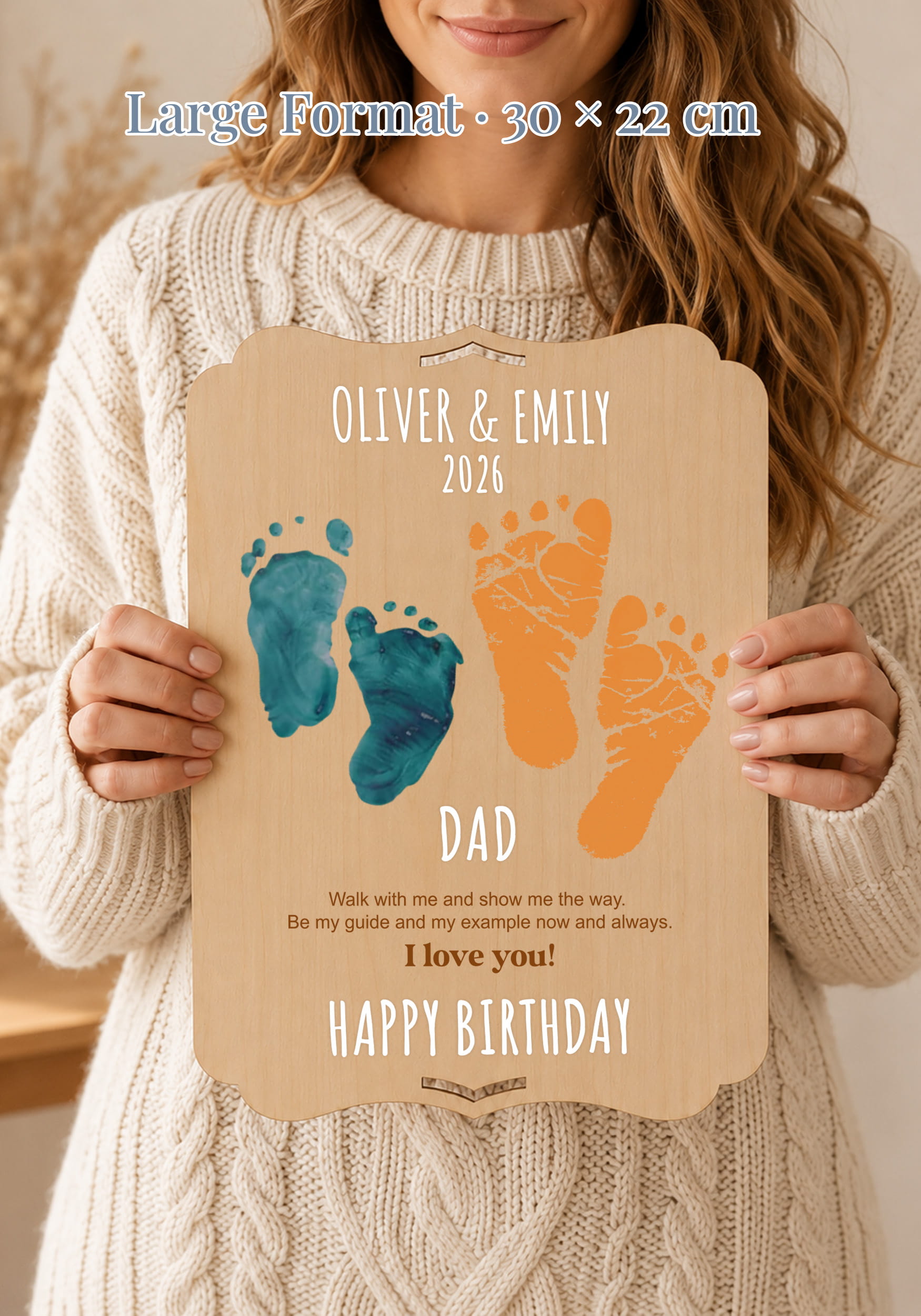 Baby footprints "Walk with me" - Image 4