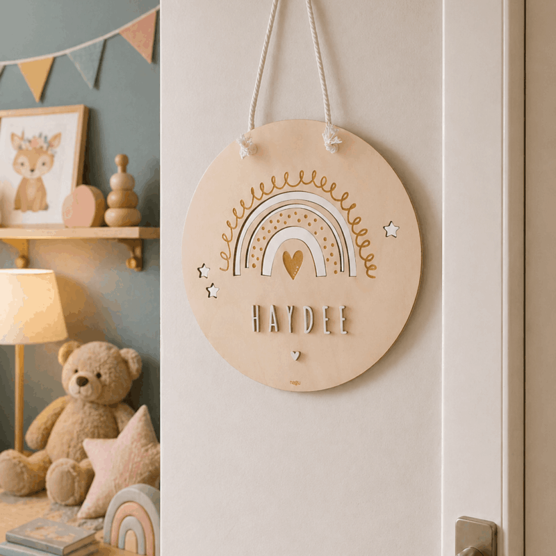 Children's decoration with name "Rainbow"